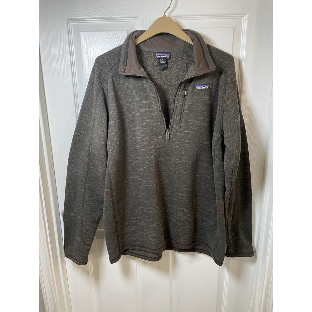 Patagonia Men's Better Sweater 1/4-Zip fleece in a brown/dark walnut color